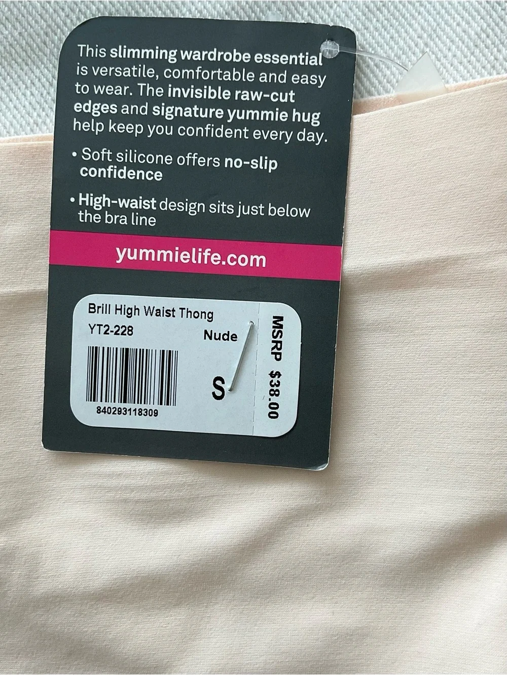 Yummie Brill High Waist Thong NWT Small Nude Shapewear Slimming - Picture 4 of 8